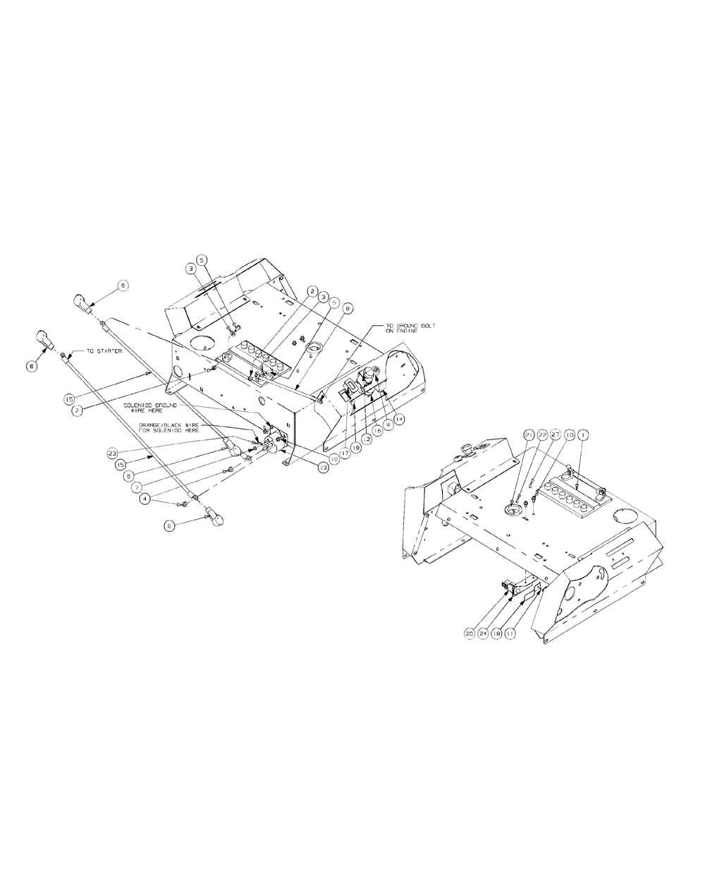 Electrical Assembly Diagram and Parts List for ENFORCER44 53BI3AGF050-19HP Cub Cadet Lawn Tractor